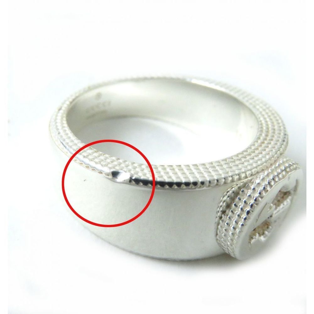 Gucci Gucci AG925 Silver Ring Interlocking G Metal Ring 479228 - Picture 10 of 10